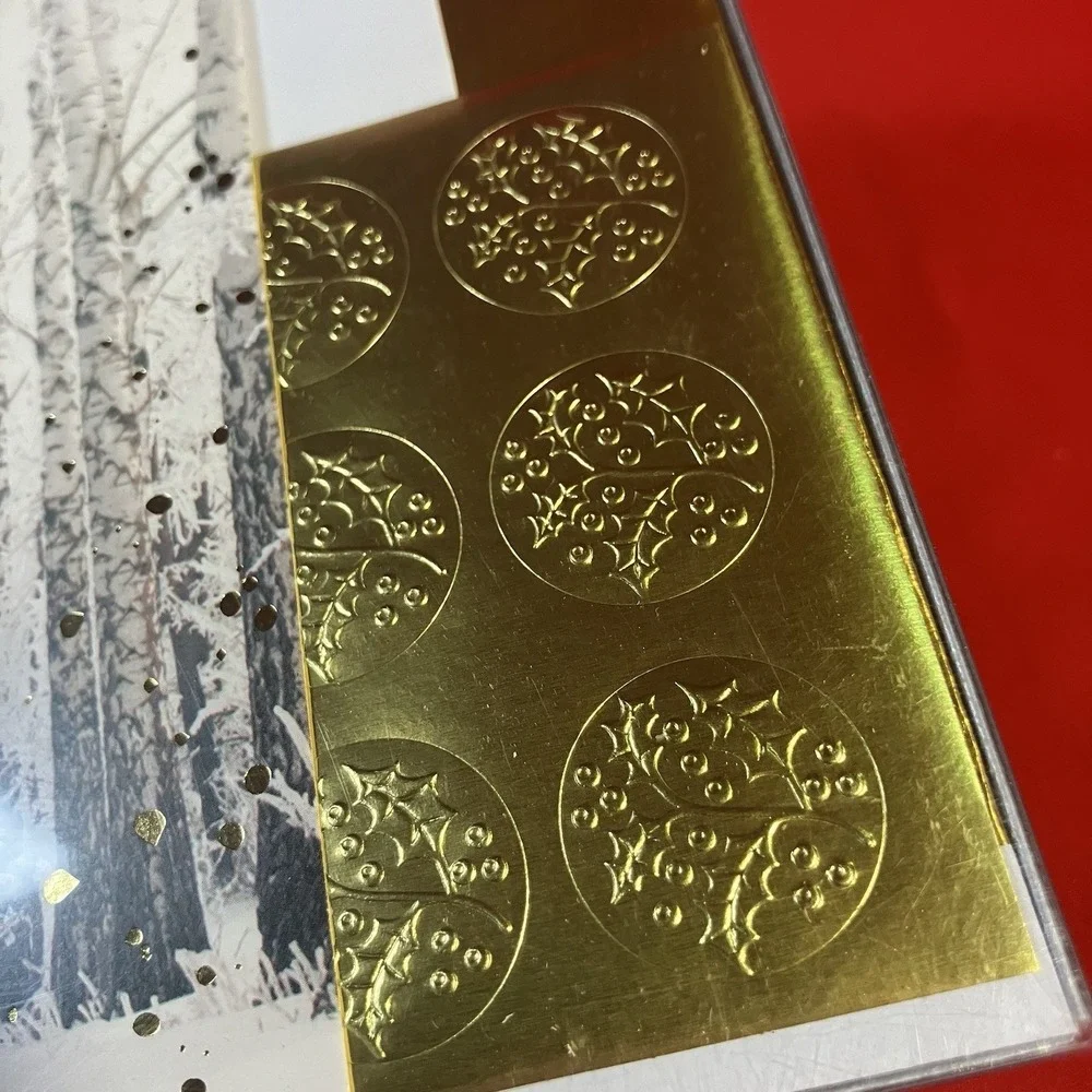 American‎ Greetings Happy Holidays Cards / Buck Deer / 16 Count / Gold Christmas